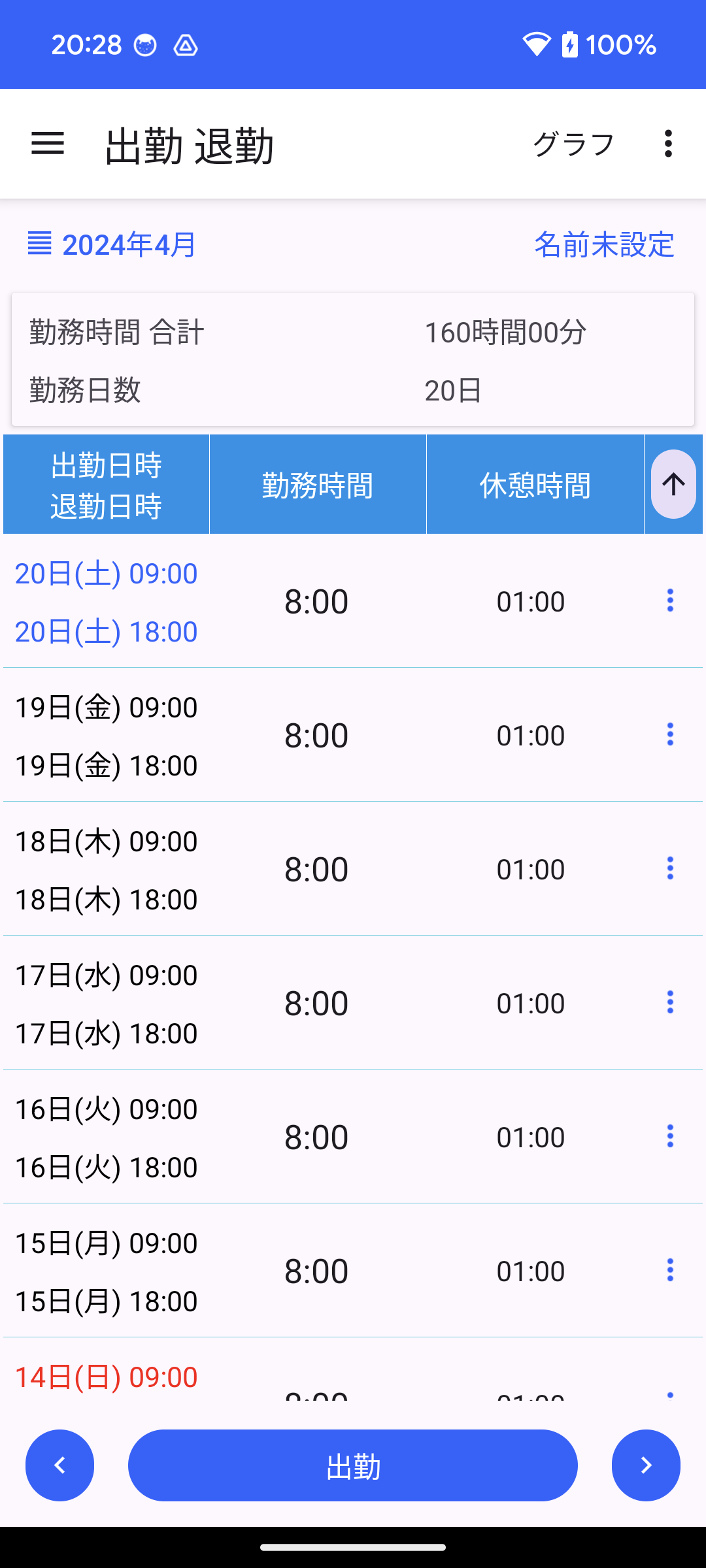 出勤 退勤 記録帳 2024年3月リリース – Androidアプリ 無料アプリと有料アプリ